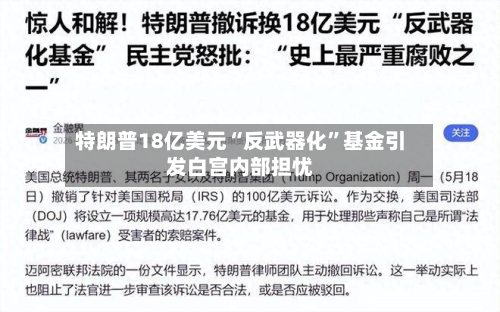 特朗普18亿美元“反武器化”基金引发白宫内部担忧-第2张图片