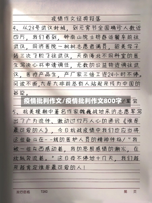 疫情批判作文/疫情批判作文800字-第3张图片