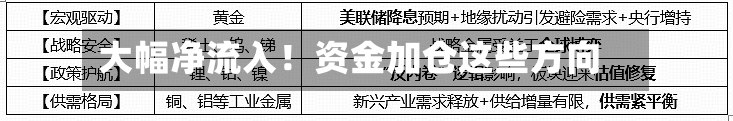 大幅净流入！资金加仓这些方向-第3张图片