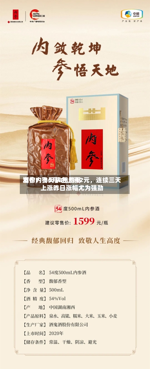酒价内参6月8日费用发布：飞天茅台上涨2元，连续三天上涨昨日涨幅尤为强劲-第3张图片