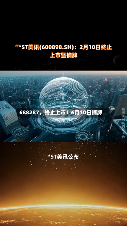688287	，终止上市！6月10日摘牌-第2张图片