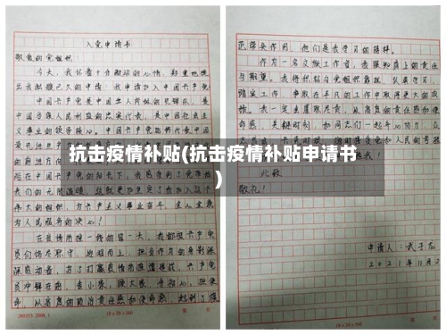 抗击疫情补贴(抗击疫情补贴申请书)-第2张图片