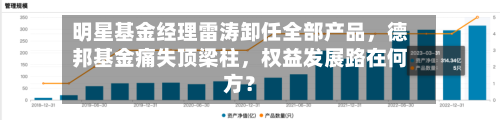 明星基金经理雷涛卸任全部产品	，德邦基金痛失顶梁柱，权益发展路在何方？-第2张图片