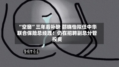 “空窗	”三年后补缺 邵晓怡拟任中华联合保险总经理！仍在招聘副总分管投资-第2张图片