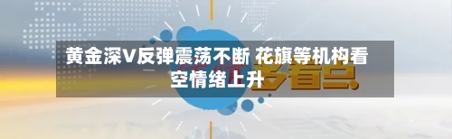 黄金深V反弹震荡不断 花旗等机构看空情绪上升-第2张图片