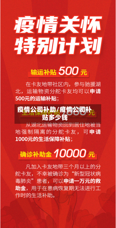 疫情公司补助/疫情公司补贴多少钱