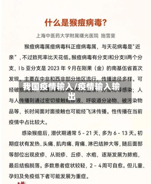 我国疫情输入/疫情输入输出