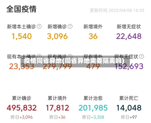 疫情同省异地(同省异地需要隔离吗)-第2张图片