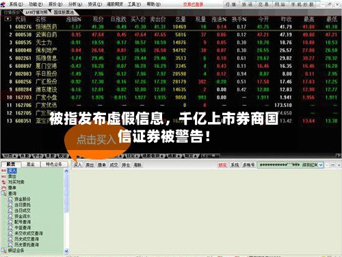 被指发布虚假信息	，千亿上市券商国信证券被警告！-第2张图片