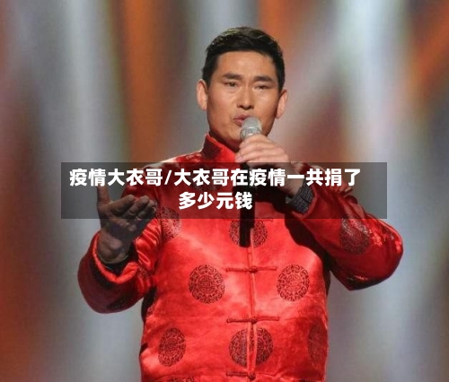 疫情大衣哥/大衣哥在疫情一共捐了多少元钱