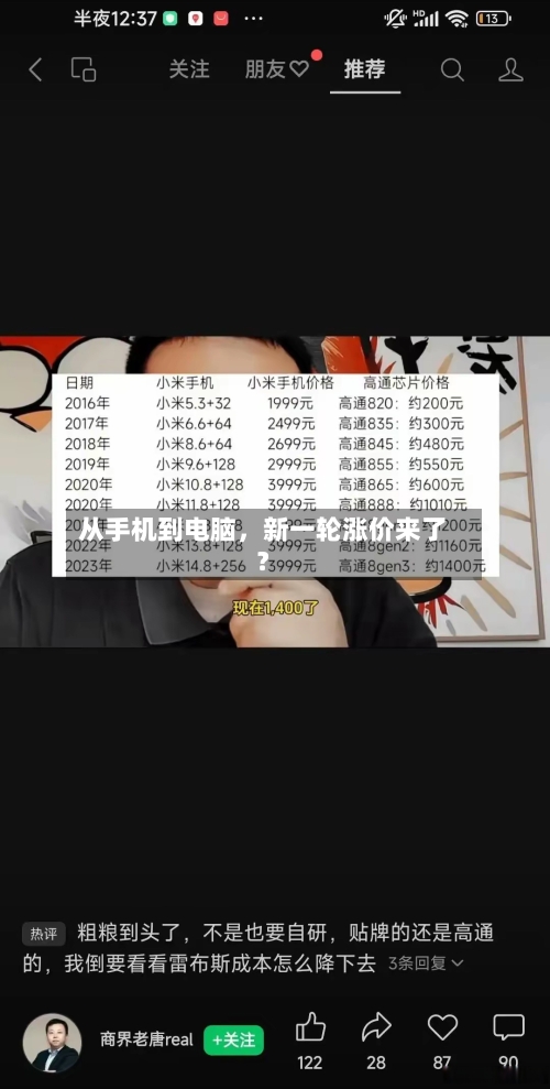 从手机到电脑	，新一轮涨价来了？-第3张图片
