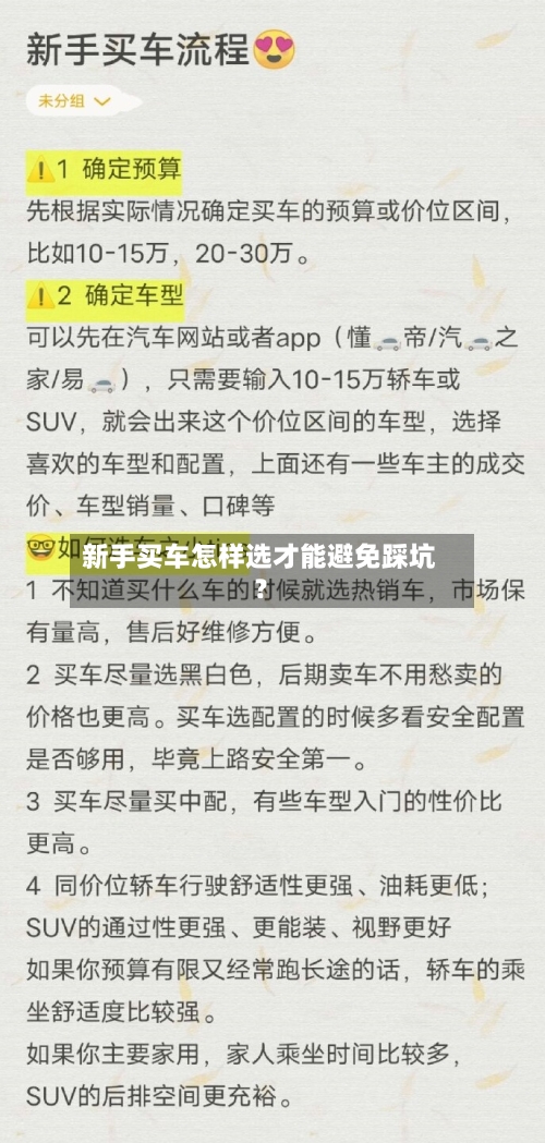 新手买车怎样选才能避免踩坑？-第2张图片