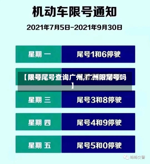 【限号尾号查询广州,广州限尾号吗】