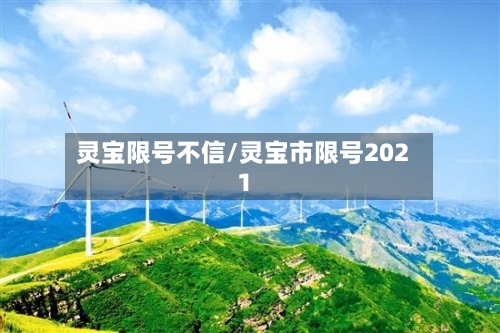 灵宝限号不信/灵宝市限号2021-第3张图片
