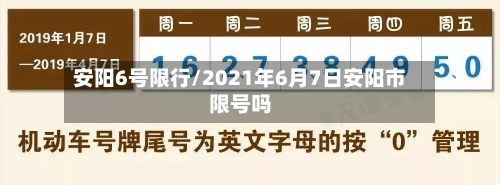 安阳6号限行/2021年6月7日安阳市限号吗-第2张图片