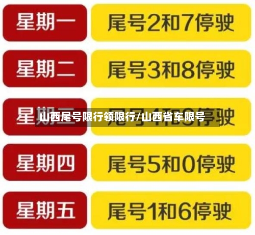山西尾号限行领限行/山西省车限号