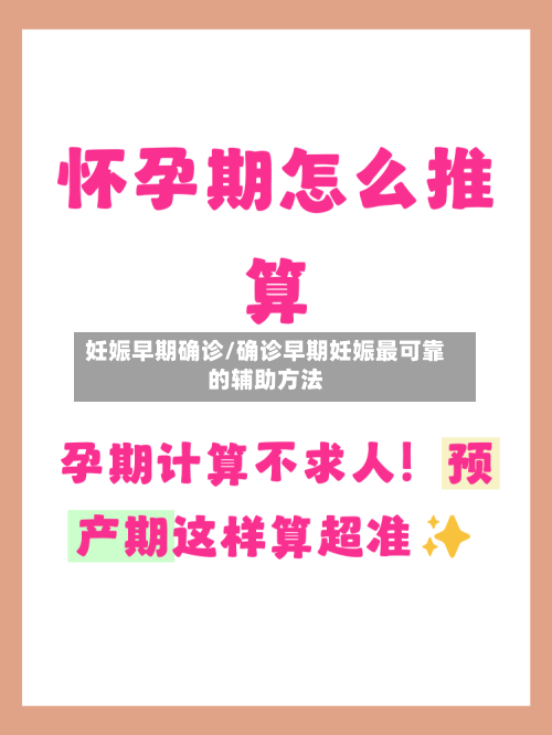 妊娠早期确诊/确诊早期妊娠最可靠的辅助方法