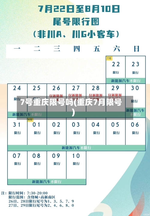 7号重庆限号吗(重庆7月限号)-第2张图片