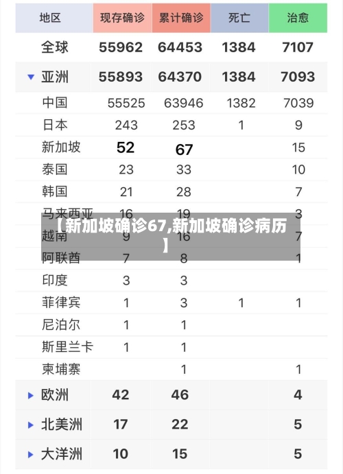 【新加坡确诊67,新加坡确诊病历】-第2张图片