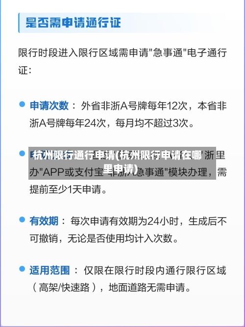 杭州限行通行申请(杭州限行申请在哪里申请)-第3张图片
