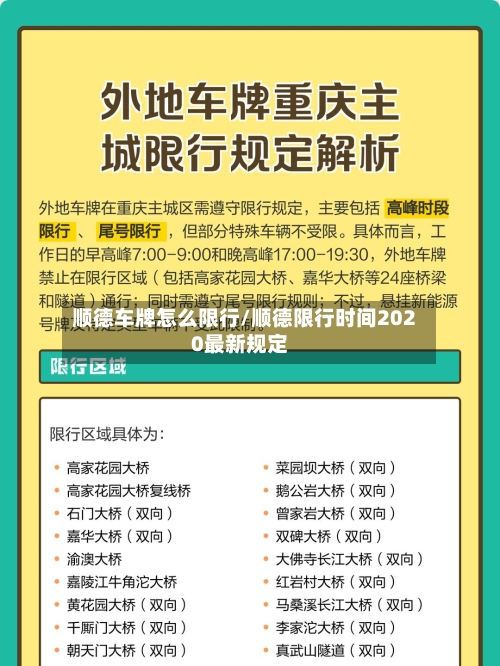 顺德车牌怎么限行/顺德限行时间2020最新规定