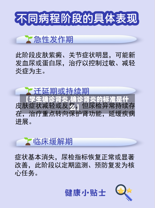 【学生确诊肾炎,确诊肾炎的标准是什么】-第2张图片