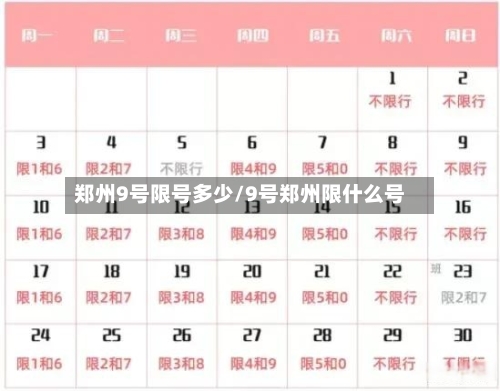 郑州9号限号多少/9号郑州限什么号